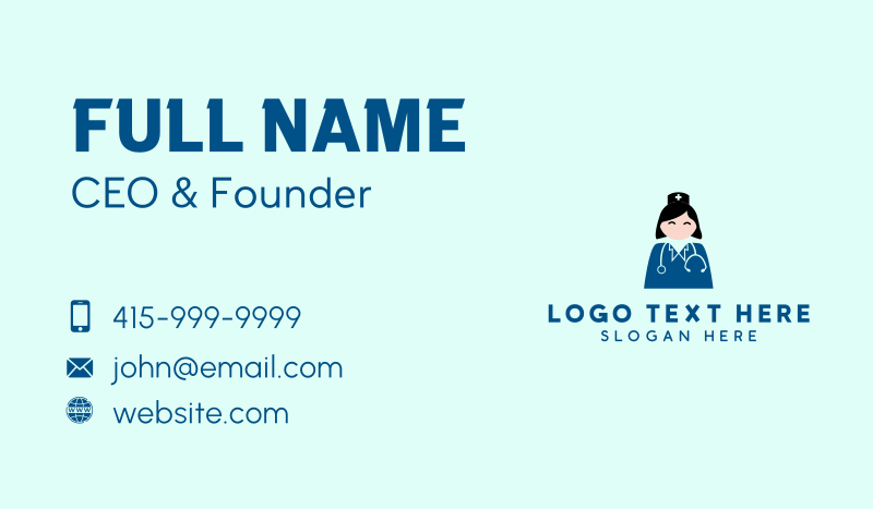 Professional Nurse Business Card